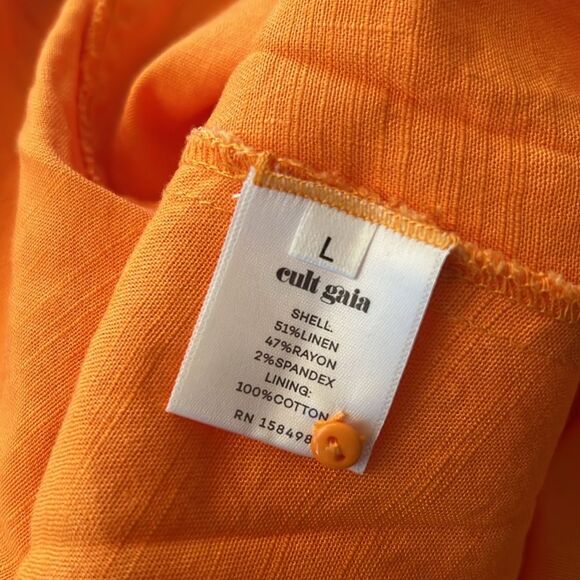 Cult Gaia Eileen Waist Cutout Dress, Revolve Apricot, NWT, Size L - Picture 8 of 11